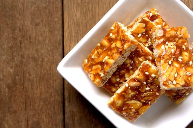Chinese New Year peanut and sesame brittle candy